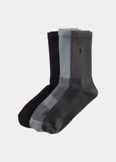 Men's Polo Ralph Lauren Poly Tech Crew 3-Pack Socks | 046285ENC